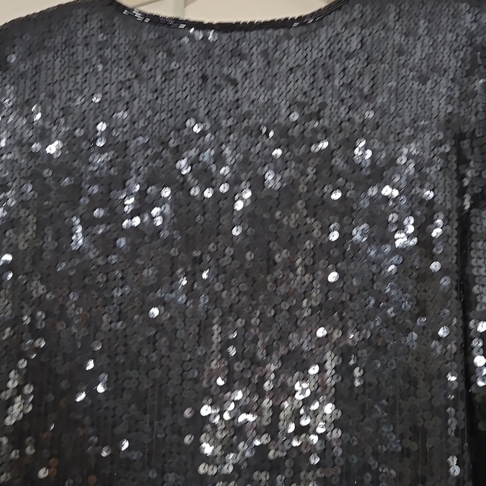 Stenay Sequin & Beaded Black and Gold Jacket Size Small - Picture 10 of 10